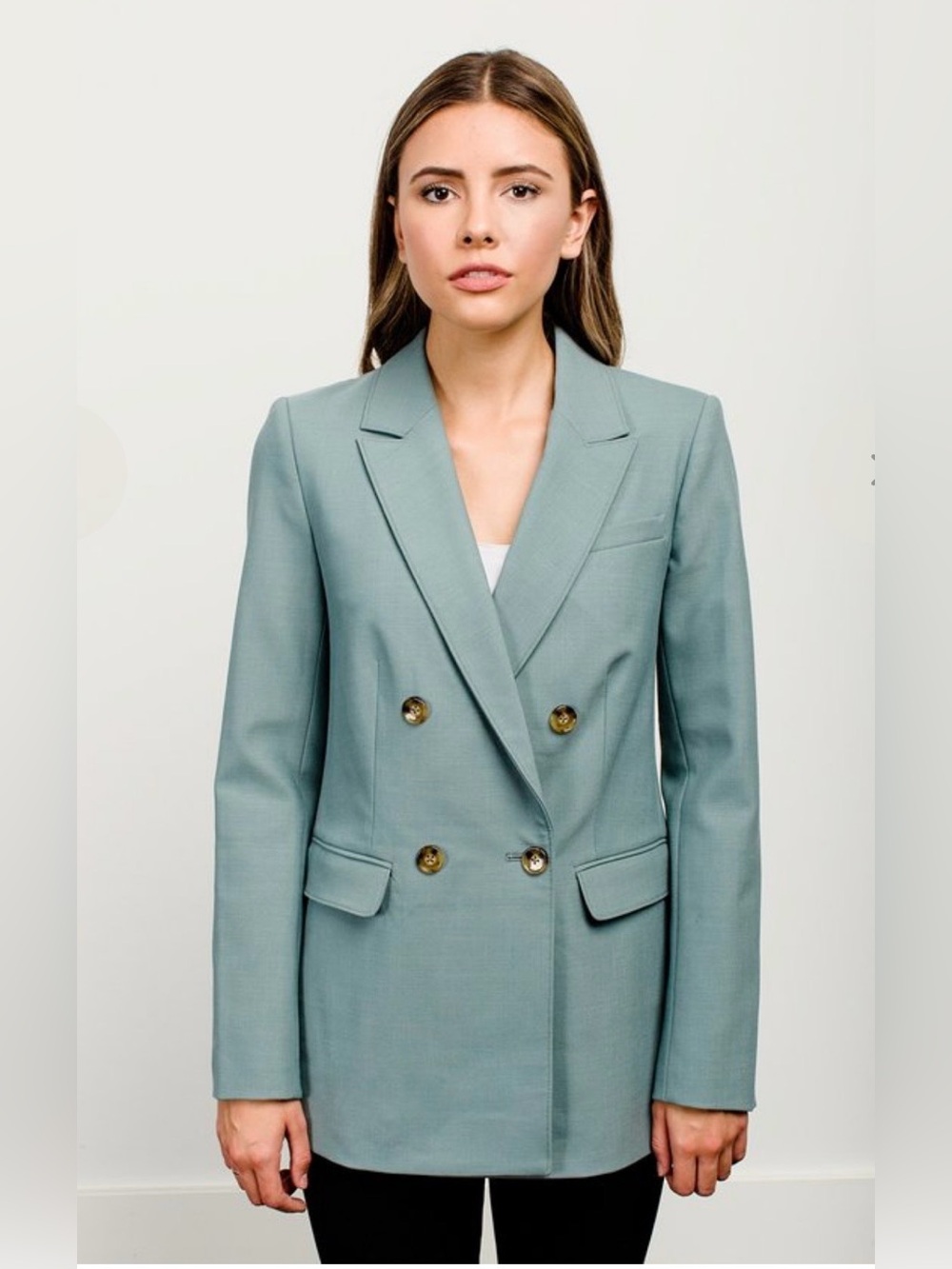 Elizabeth & James  Celadon Color Double-Breasted Blazer-LIKE NEW